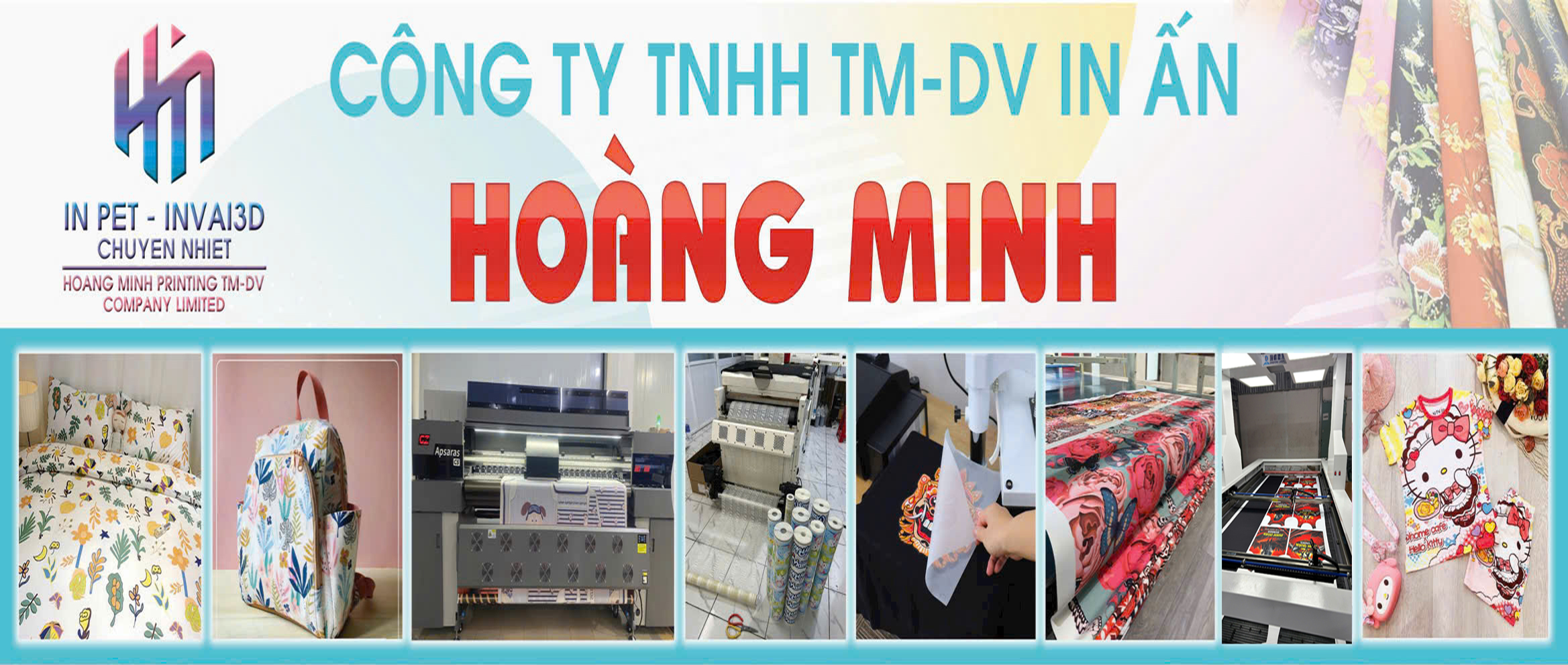 In Vải Chuyển Nhiệt, In Pet Chuyển Nhiệt, In Lụa, In Decal Cao Thành, Cắt Laser, Sản Xuất Cờ Các Loại...